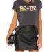 Free People Skirts | Free People Black Pleather Faux Leather Mini Skirt 8 | Color: Black | Size: 8