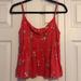 American Eagle Outfitters Tops | Blood Orange Floral American Eagle Outfitters Tank Top Size M | Color: Orange/Red | Size: M