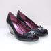 Coach Shoes | Coach Poppy Black Patent Leather Jayden Peeptoe Wedge Pump Sandals | Color: Black | Size: 7