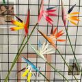 Hesroicy 2Pcs Artificial Flower Vivid Realistic Beautiful Decorative Real Touch Paradies Bird Faux Flower for Office