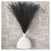 Pampas Grass Decor Fluffy Stems Silk Cloth Plumes Artificial Fake Plants 45cm Solid Color Black