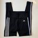 Adidas Pants & Jumpsuits | Adidas Womens Leggings Black Three Stripes High Rise Climalite Full Length | Color: Black/White | Size: S