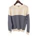 J. Crew Sweaters | J.Crew Crewneck Knitted Cotton Ribbed Sweater White Blue Stripes Large | Color: Blue/White | Size: L