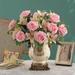 Hesroicy 1 Bunch Artificial Flower Vivid Appearance Non-fading Faux Silk 7-head Simulation Fake Rose Bouquet Home Decor for Household