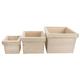 SET of 3 Square Wooden Flower Pots | Small + Medium + Large | Unpainted & Untreated Decorative Pine | Plant Box For Painting Craft Decoupage Decorate | Kitchen Windowsill Herb Planter Trough