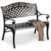 Aarif 39" Cast Aluminum Bench for Outdoor Patio Garden Yard