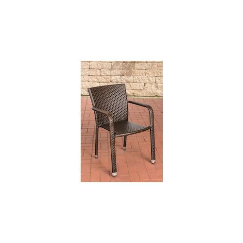 CLP Polyrattan Stuhl Leonie braun
