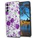 Compatible with Samsung Galaxy S21+ Plus Phone Case Purple-Floral-10 Case Men Women Flexible Silicone Shockproof Case for Samsung Galaxy S21+ Plus