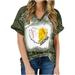 Olyvenn Women s Trendy Monther Day Tunic Tops Deals Short Sleeve Tees Baseball MOM Print Tops Crew Neck Shirts Leisure Loose Casual Tie Dye Blouse Dressy Women 2023 Fashion Summer Army Green 6