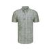 Drake Men's Hunter Creek Window Pane Plaid Short Sleeve Shirt, Kalamata Olive SKU - 978006