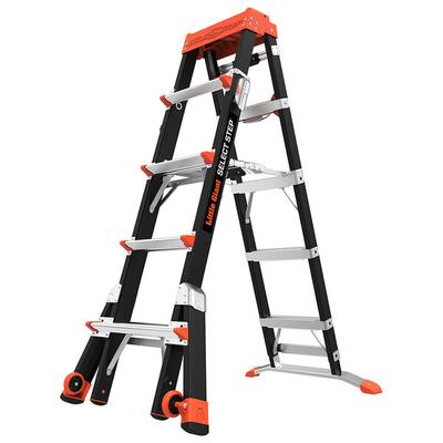 Little Giant Select Step 5' - 8' Type 1A Fiberglass Adjustable Step Ladder 15130-001 - 300 lb. Capacity