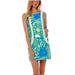 Lilly Pulitzer Dresses | Lilly Pulitzer Liz Limeade Roar Of The Jungle Blue Green Lion Shift Dress Sz 0 | Color: Blue/Green | Size: 0
