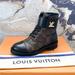 Louis Vuitton Shoes | Louis Vuitton Monogram Wonderland Twist Flat Ranger Combat Boots | Color: Black/Brown | Size: 9