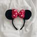 Disney Accessories | Minnie Mouse Ears > Headbands | Color: Black/Red | Size: Os