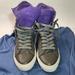 Levi's Shoes | Levi's Womens High Top Canvas Two Tone Sneaker W/ Zipper Side Sz 7 Super Euc | Color: Gray/Purple | Size: 7