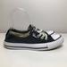 Converse Shoes | Converse Black Canvas Elastic Ankle Slip On Lace Up Sneaker Women's 6 Fading | Color: Black/White | Size: 6