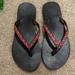 American Eagle Outfitters Shoes | American Eagle Leather Flip Flops Used Good Condition | Color: Brown/Red | Size: 8