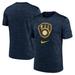 Men's Nike Navy Milwaukee Brewers Logo Velocity Performance T-Shirt