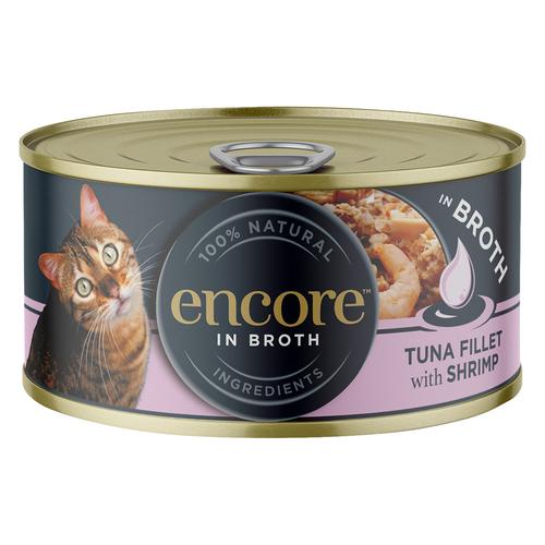 16x 70g Encore Dose Thunfisch und Garnelen Katzenfutter nass