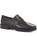 Pavers Men's Leather Loafers - Black Size 12 UK