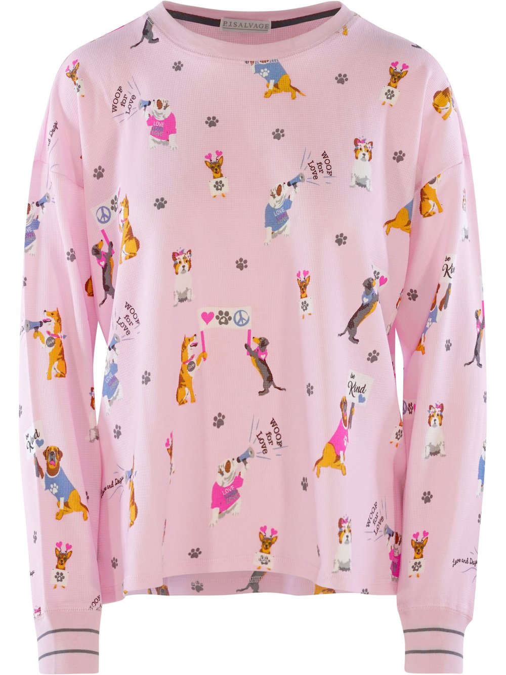 PJ Salvage Pyjamaoberteil Damen rosa, S Image