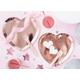 Heart Shaped Rose Gold Paper Plates, Valentine's Day Tableware, Decor