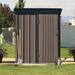 Metal Lean-to Storage Shed w/ Lockable Door(5ft.Wx3ft. L)