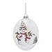 5.75" White and Red Snowman with Tree Christmas Ornament