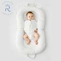 Newborn Infant Floor Seat Large Floor Pillow Double Sided Design 3D Minky Dot Breathable Mesh Hose Filler Portable & Foldable Baby Bed Baby Nest For Co-sleeping