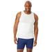 Men's Big & Tall Sculpting Tank Top by KingSize in White (Size L)