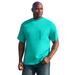 Men's Big & Tall The Ultra-Light Comfort Tee by Kingsize by KingSize in Tidal Green (Size 6XL)