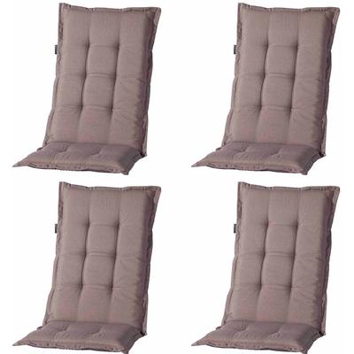 Hochlehnerauflage MADISON "Panama", grau (taupe), B:50cm H:8cm T:123cm, Obermaterial: 50% Baumwolle, 50% Polyester, Polsterauflagen, für Hochlehner/Klappsessel Image