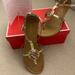 Coach Shoes | Coach Wedge Sandals- Gold Leather And Logo | Color: Gold | Size: 6.5