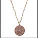 Jessica Simpson Jewelry | Jessica Simpson Pearl & Rose Gold Medallion Pendant Necklace | Color: Gold | Size: Os