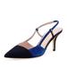 Kate Spade Shoes | Kate Spade Jupiter Blue Suede Patent Leather Pointy Toe Slingback Pump Heels | Color: Blue | Size: 10