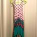 Free People Dresses | Free People Tunic Slip Dress | Color: Green/Pink | Size: Xs