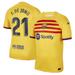 Youth Nike Frenkie de Jong Yellow Barcelona 2022/23 Fourth Breathe Stadium Replica Player Jersey