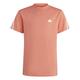 adidas Unisex Kinder T-Shirt (Short Sleeve) U Fi 3S T, Semi Coral Fusion/White, IC9538, 140