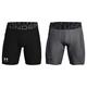 Under Armour Herren UA Rival Terry Jogger Sweatpants, Black/White, XL & Herren UA HG Armour Shorts, Kurze Laufhose, atmungsaktive Herrenshorts