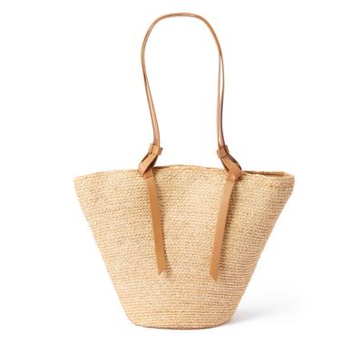 Plus Size Women's Straw Tote. by Accessories For All in Natural