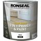 Stays White 2 in 1 Primer and Paint - White - Gloss - 2.5 Litre - Pure Brilliant White - Ronseal