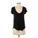 American Eagle Outfitters Short Sleeve T-Shirt: Black Tops - Women's Size X-Small