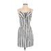 Fraiche by J Casual Dress - Mini: White Print Dresses - Women's Size Small