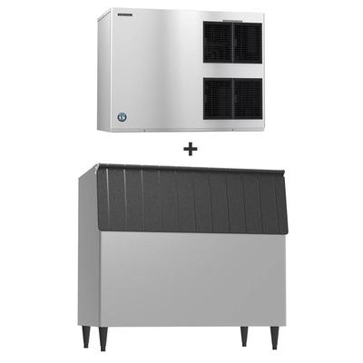 Hoshizaki KM-1900SWJ/B-800SF 1880 lb KM Series Crescent Cube Commercial Ice Machine w/ Bin - 800 lb Storage, Water Cooled, 208-230v, 800-lb. Storage Capacity, Stainless Steel