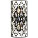 Varaluz Windsor 17" High Carbon Crystal 2-Light Wall Sconce