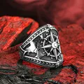 Bague boussole en argent regardé 925 pour homme bague carte du monde fabriquée en Turquie cadeaux