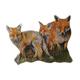 Fox and Cubs Magnet - Fox Cub - Fox & Cub - Foxes Fox Gift - Fox Cubs Fox Gifts - Fox and Hounds MB12JM