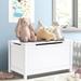 Toy Box Toy Storage Chest Bench with Safety Hinged Lid for Ages 3+