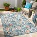 Mark&Day Outdoor Area Rugs 5x7 Damar Cottage Indoor/Outdoor Dark Teal Area Rug (5 2 x 7 )