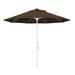 Pemberly Row Skye 9 White Patio Umbrella in Olefin Teak